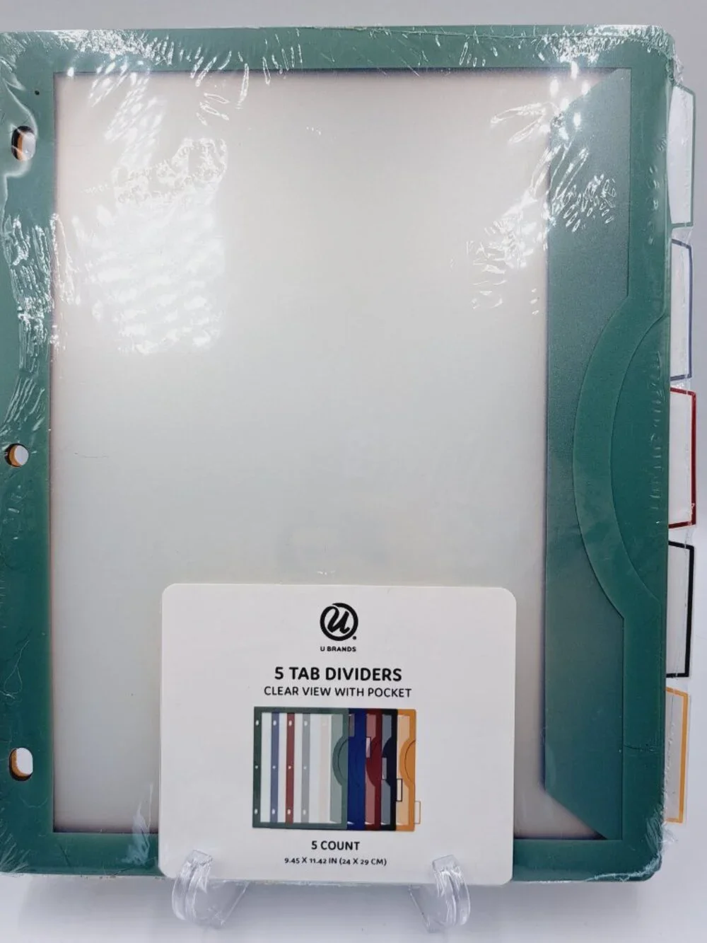 2 Packs, UBrands 5pk Tabbed Divider Single Pocket Clear View Binder Organization
